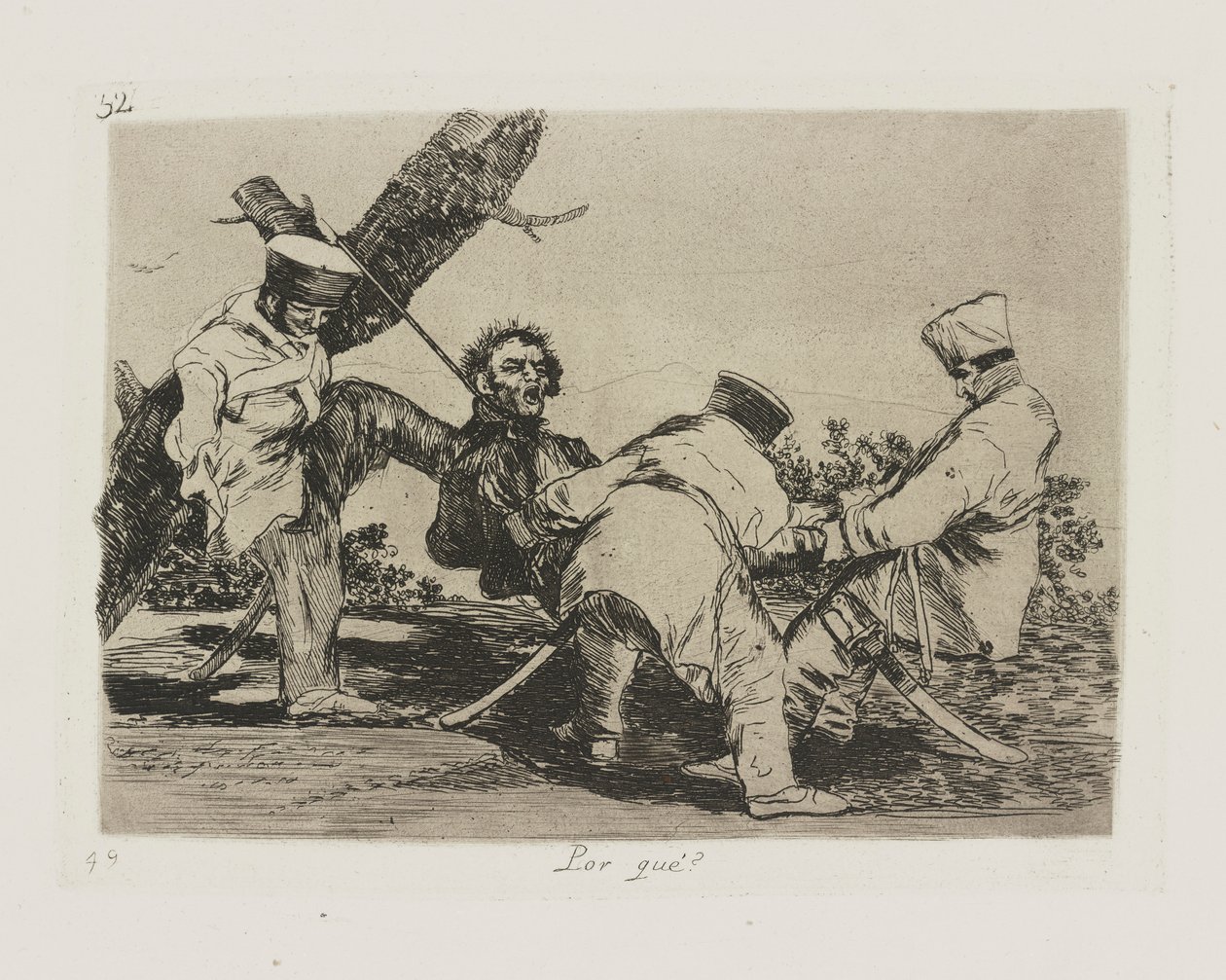 Por que?? (Por quê?), pl. 32 da série Os Desastres da Guerra de Francisco de Goya
