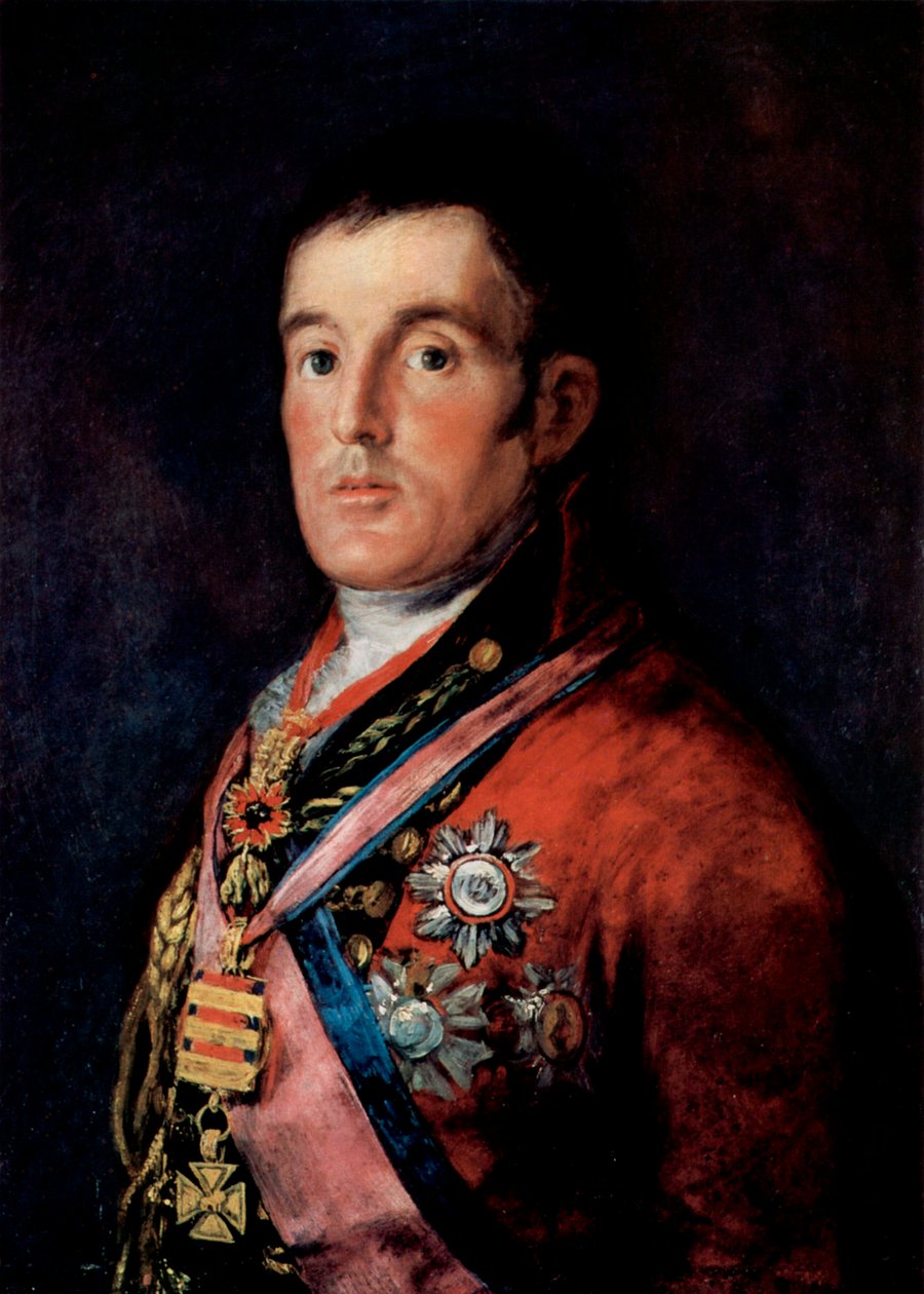 Retrato do marechal de campo Arthur Wellesley, ø duque de Wellington, c1814. de Francisco de Goya