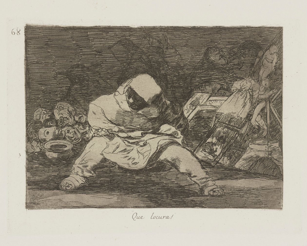 Que loucura! (Que loucura!), pl. 68 da série Os Desastres da Guerra de Francisco de Goya