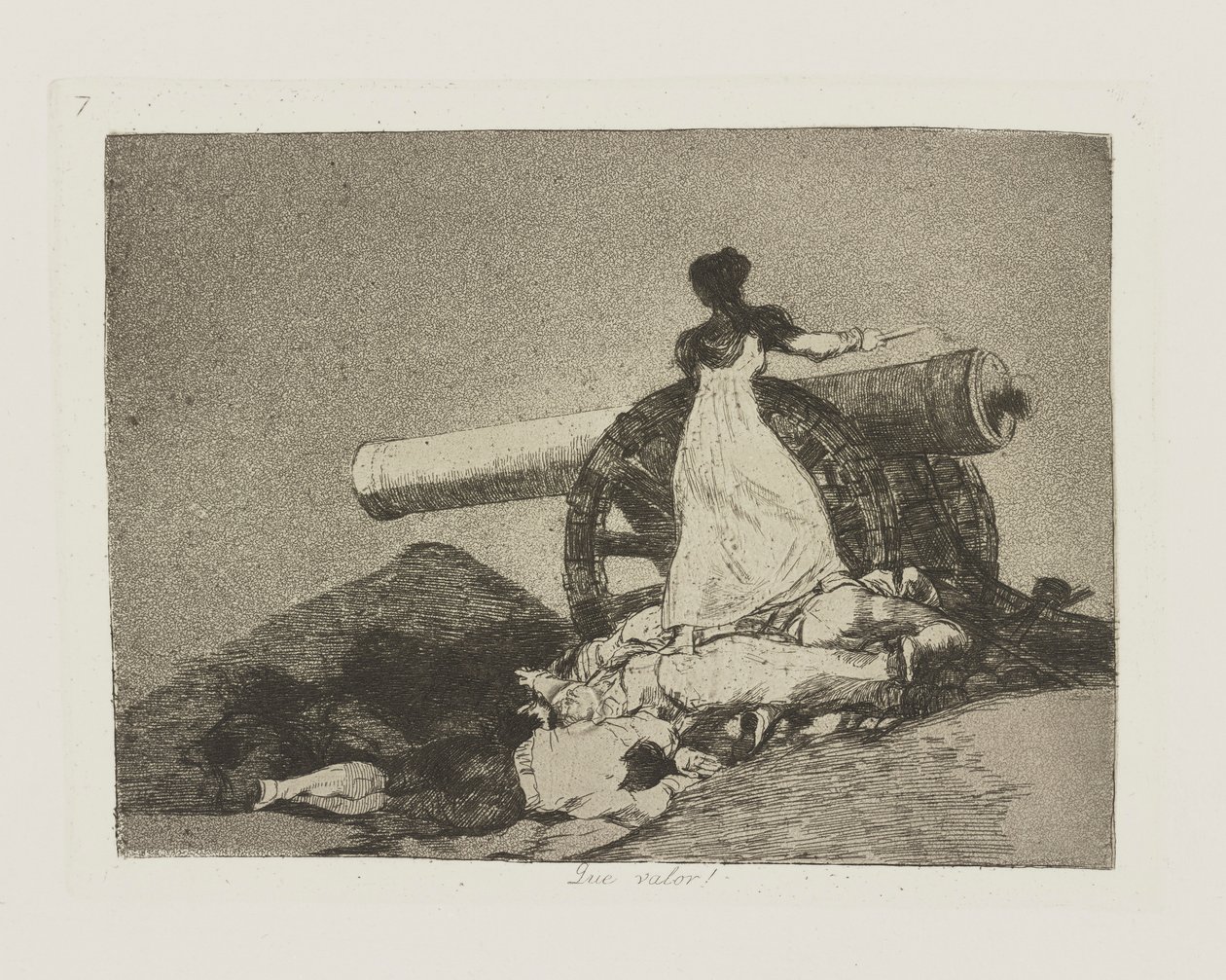 Que valor! (What Courage!), pl. 7 da série Los desastres de la guerra (Os Desastres da Guerra) de Francisco de Goya