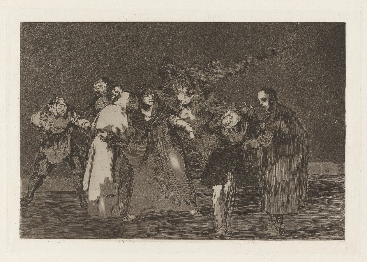 Eles curam facadas, mas não palavrões (Wounds Heal Quicker than Hasty Words), da série Los absurdos (Los proverbios) de Francisco de Goya