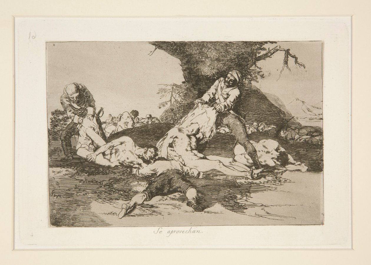 Se aprovechan (They Make Use of Them), pl. 16 from Los desastres de la guerra (The Disasters of War) de Francisco de Goya