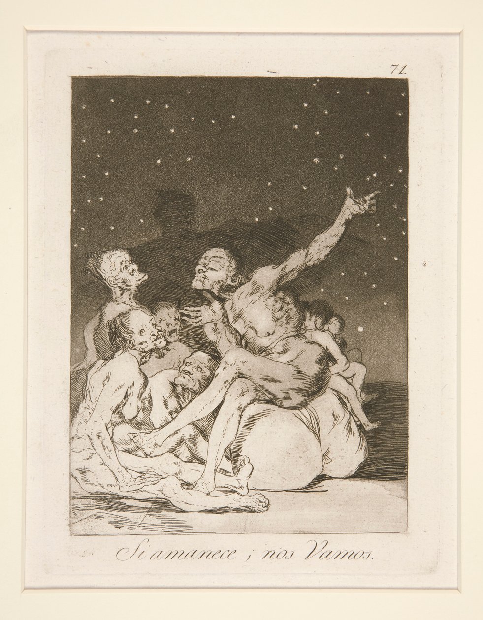 Si amanece, nos vamos (When Day Breaks We Will Be Off), pl. 71 da série Los caprichos de Francisco de Goya