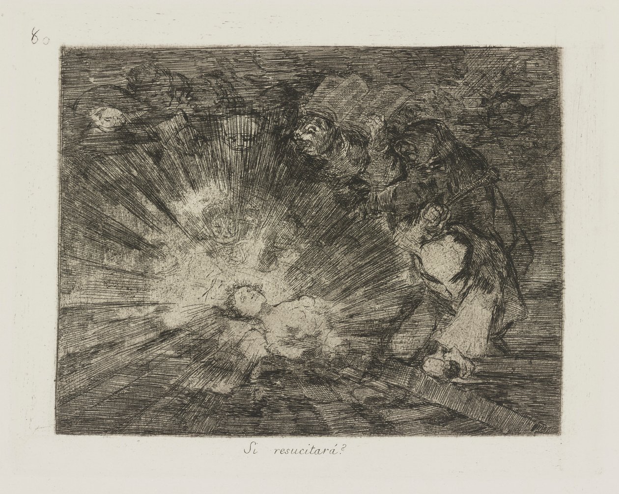 Si resucitar?? (Será que ela ressuscitará novamente?), pl. 80 da série Los desastres de la guerra (Os Desastres da Guerra) de Francisco de Goya