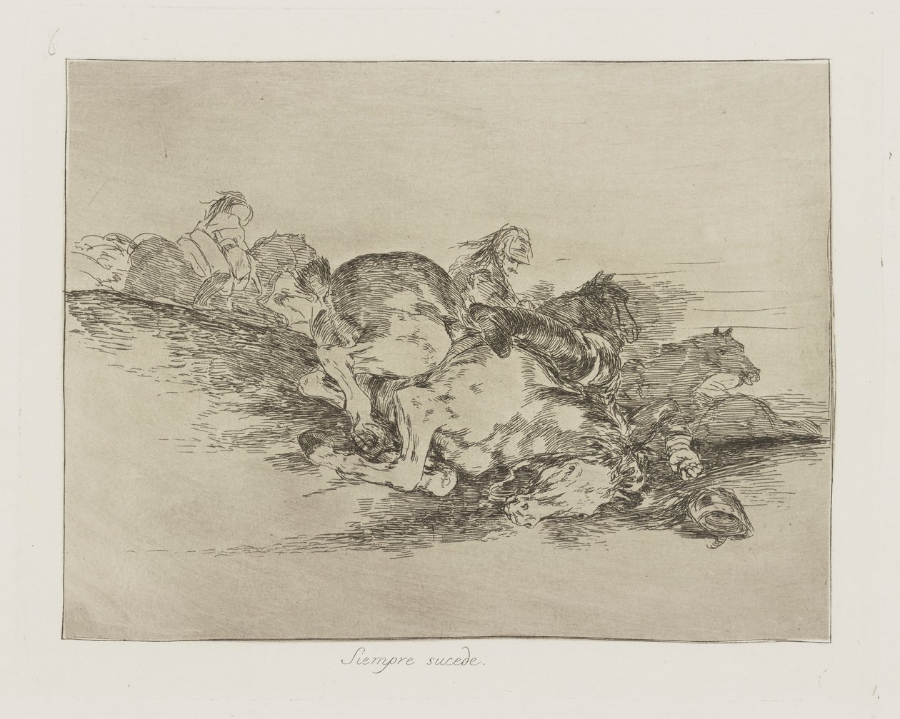 A Siempre sucede. (Acontece sempre.), pl. 8 da série Los desastres de la guerra (Os Desastres da Guerra) de Francisco de Goya