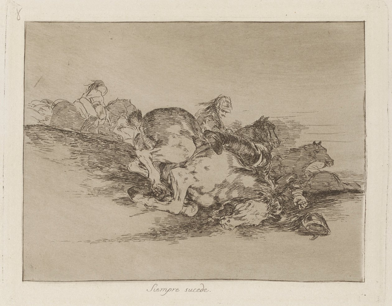 Siempre sucede (It Always Happens), pl. 8 da série Los desastres de la guerra (Os Desastres da Guerra) de Francisco de Goya