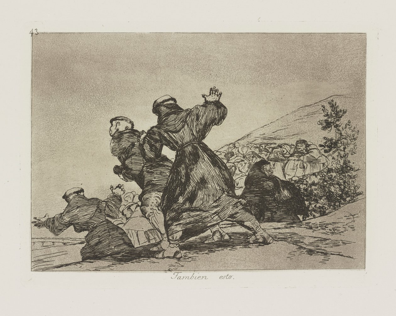 Tambien esto. (Este Tambem.), pl. 43 da série Los desastres de la guerra (Os Desastres da Guerra) de Francisco de Goya