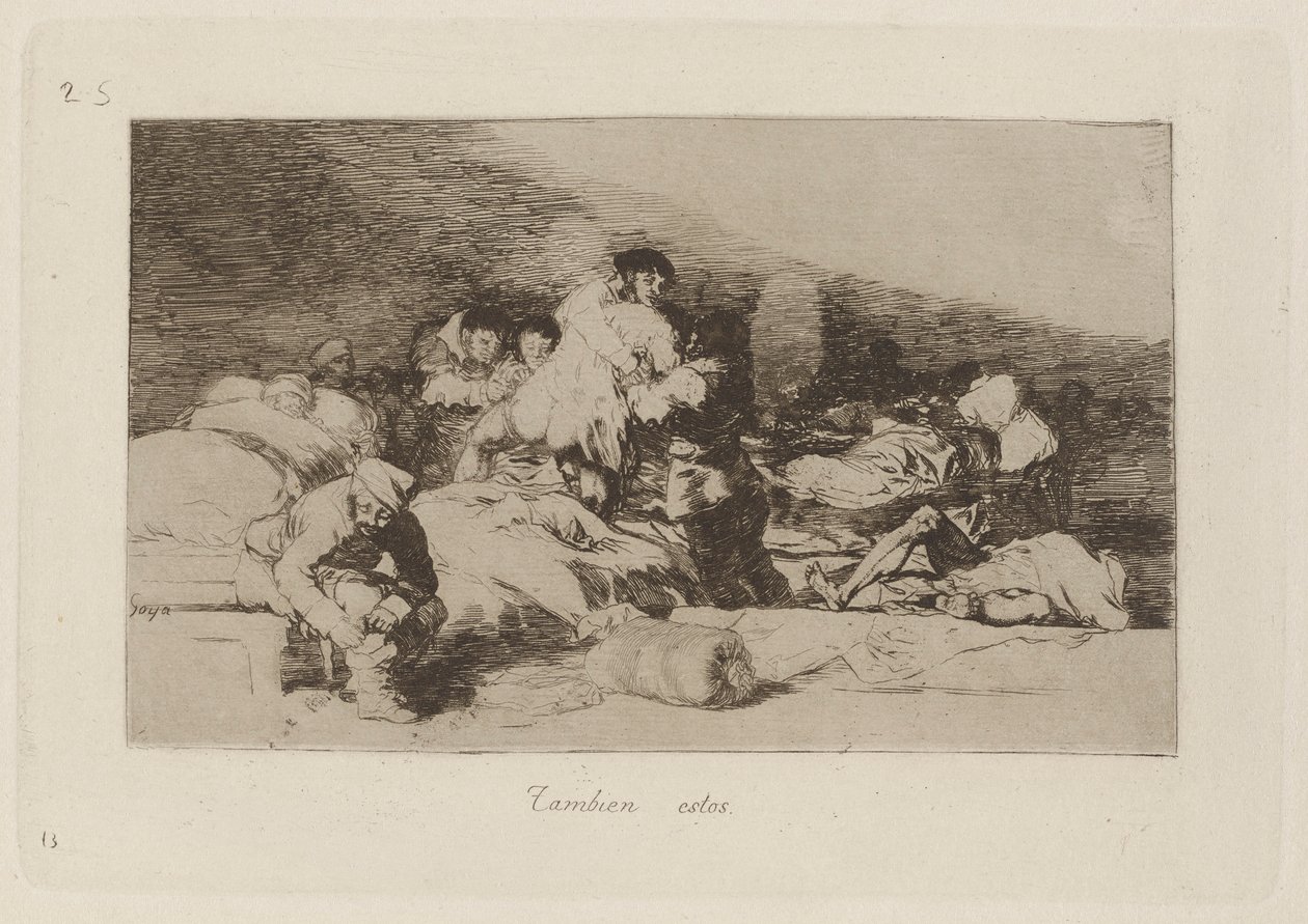 Também Estes (Estes Também), Placa 25 de Os Desastres da Guerra de Francisco de Goya