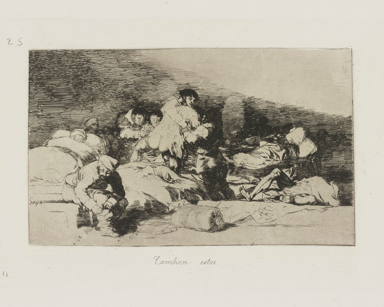 Também estes. (Estes também.), pl. 25 da série Os Desastres da Guerra de Francisco de Goya