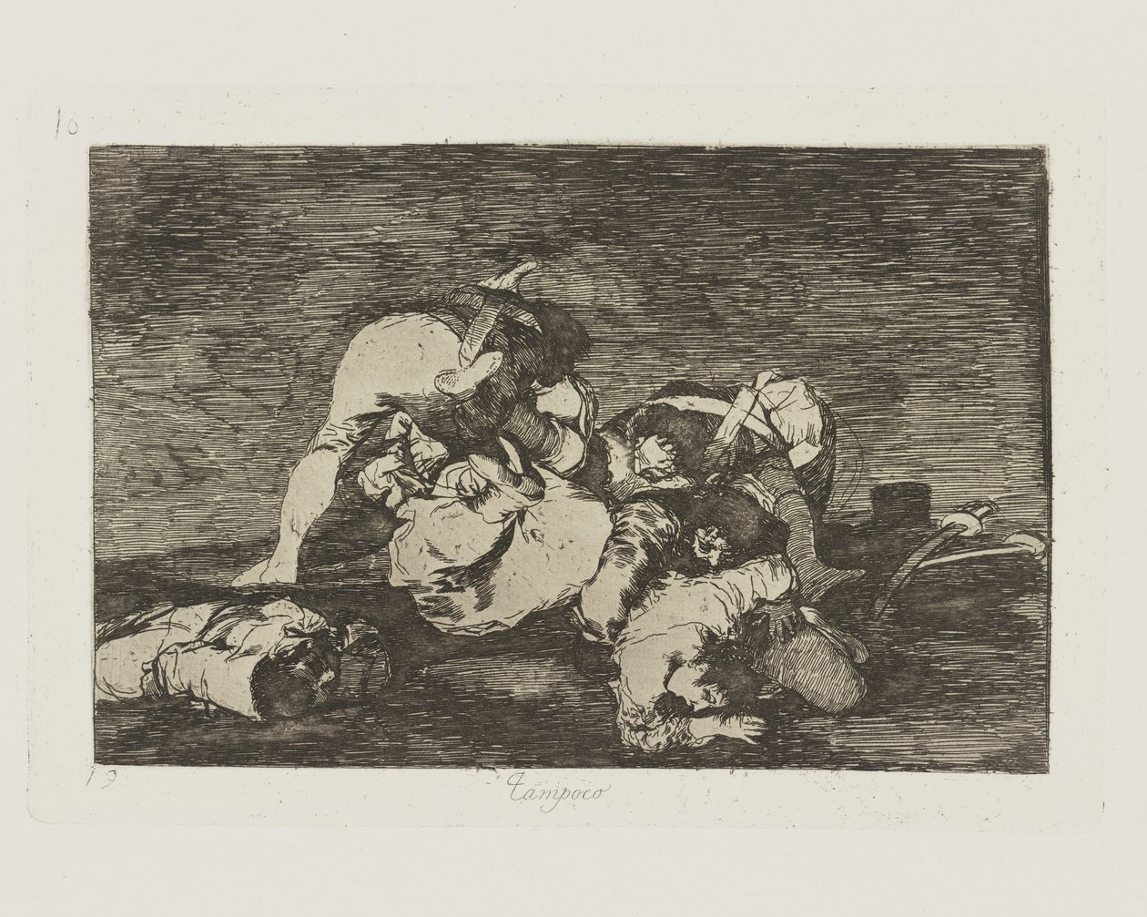 De jeito nenhum. (Nem [Faça isso] também.), pl. 10 da série Os Desastres da Guerra de Francisco de Goya