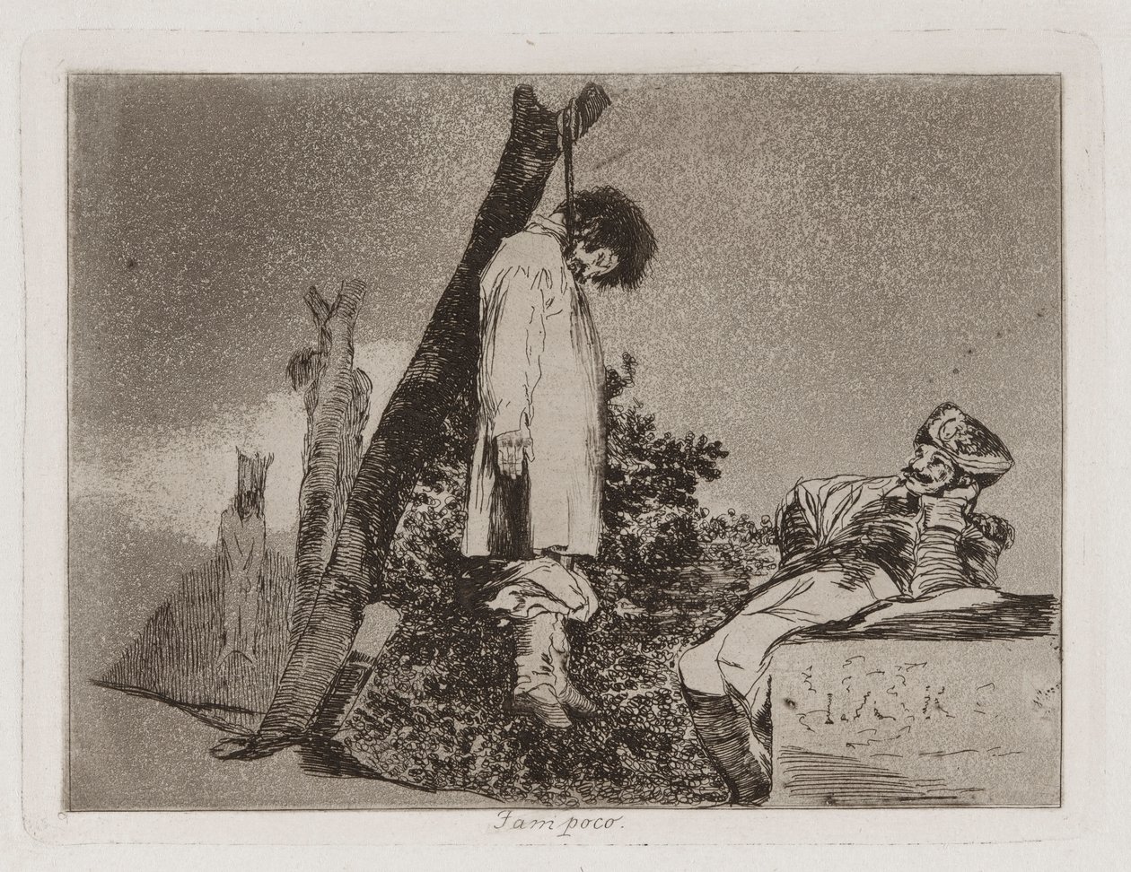 Tampoco (Também não [neste caso]), Placa 36 de Los desastres de la guerra (The Disasters of War) de Francisco de Goya