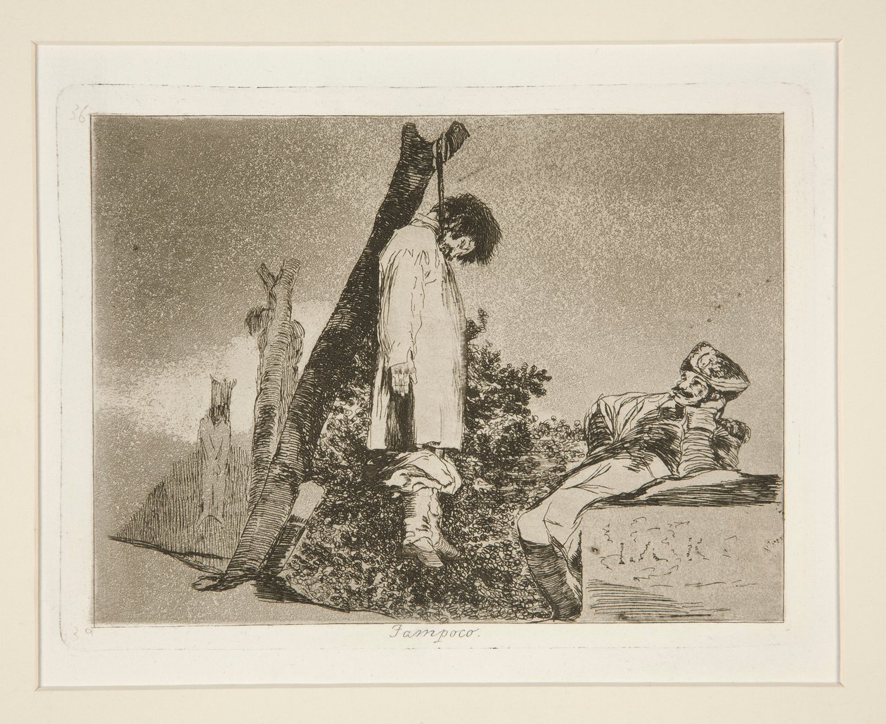 Tampoco (Também não [neste caso]), pl. 36 de Los desastres de la guerra (The Disasters of War) de Francisco de Goya
