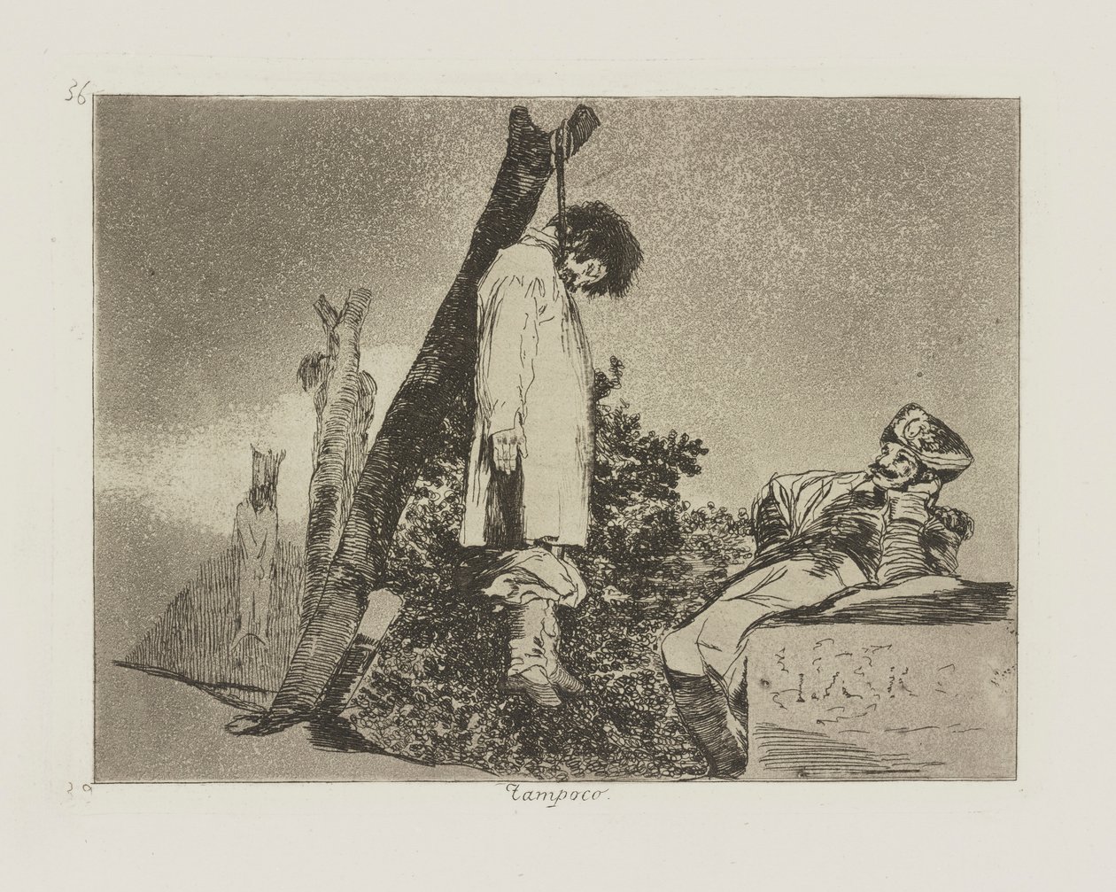 De jeito nenhum. (Não [neste caso] também.), pl. 36 da série Os Desastres da Guerra de Francisco de Goya