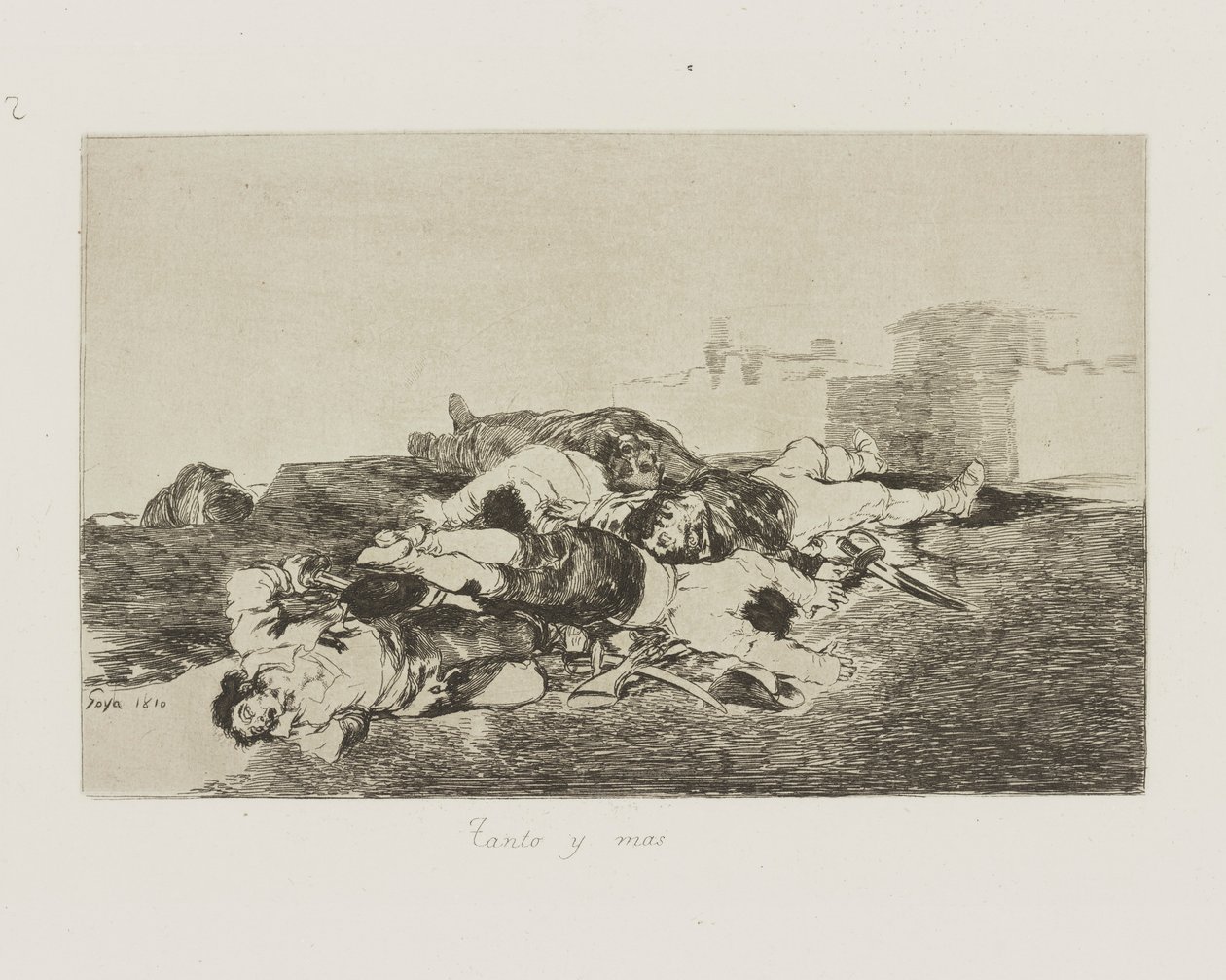 Tanto e mais. (Pior ainda.), pl. 22 da série Os Desastres da Guerra de Francisco de Goya