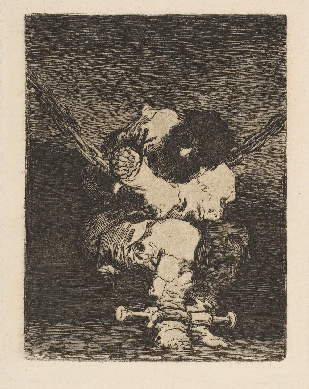 A custódia é tão bárbara quanto o crime Segurança e Bárbara como Crime, ca. 1815 de Francisco de Goya