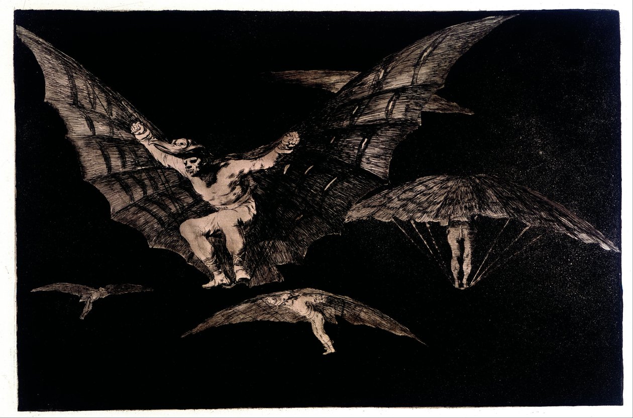 Onde há vontade, há um caminho (uma maneira de voar) de Francisco de Goya