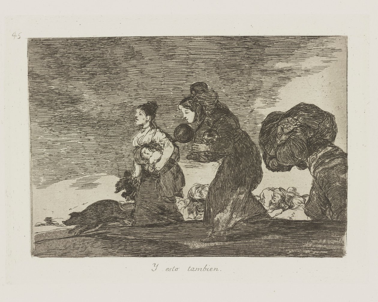 E este também. (E Isso Também.), pl. 45 da série Os Desastres da Guerra de Francisco de Goya