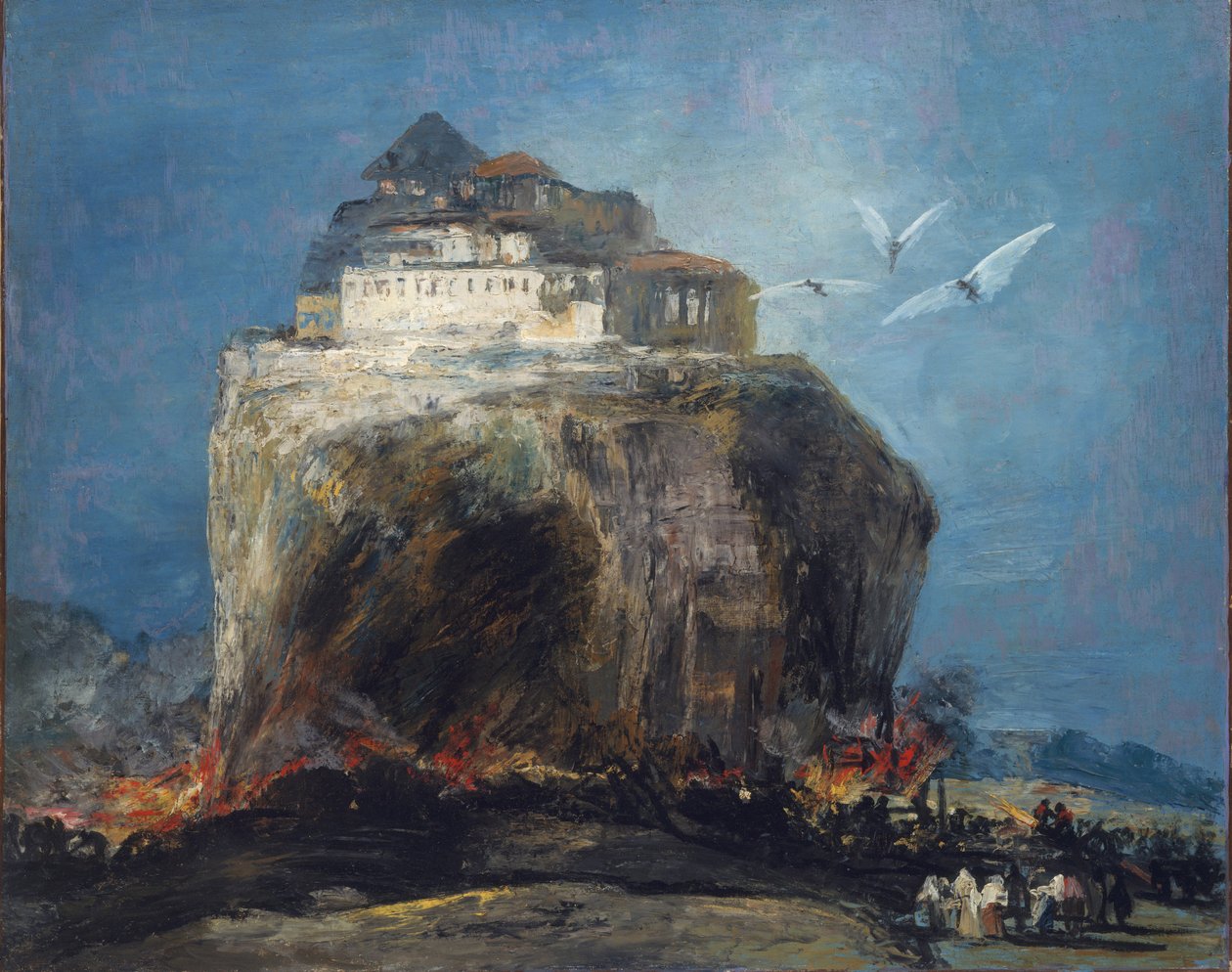 Uma cidade em uma rocha, 1850-75 de Francisco de Goya