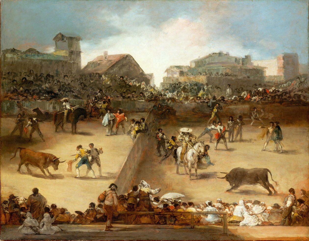 Tourada em um anel dividido de Francisco de Goya