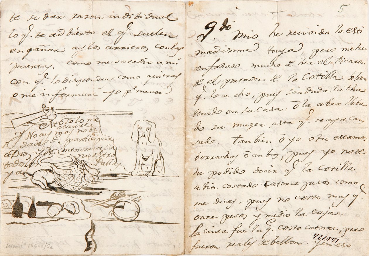 Carta para Martín Zapater de Francisco de Goya