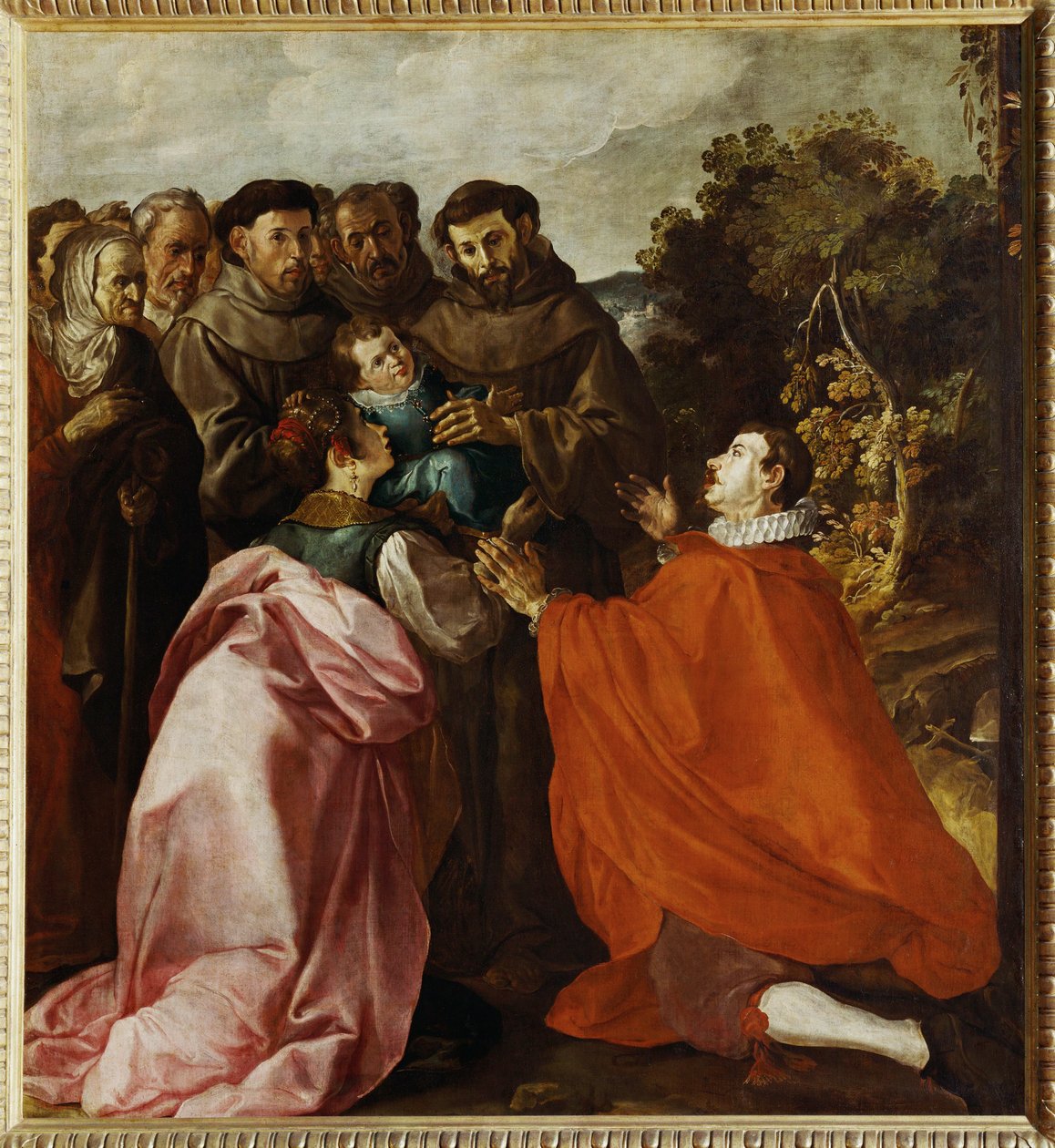 São Francisco cura o menino Boaventura - São Francisco cura o menino Boaventura ... de Francisco Herrera