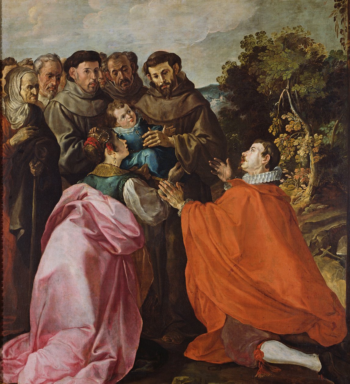 Cura de São Boaventura por São Francisco de Assis, c.1628 de Francisco Herrera