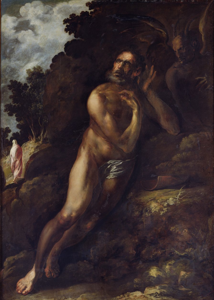 Jó tentado pelo diabo, 1636 de Francisco Herrera