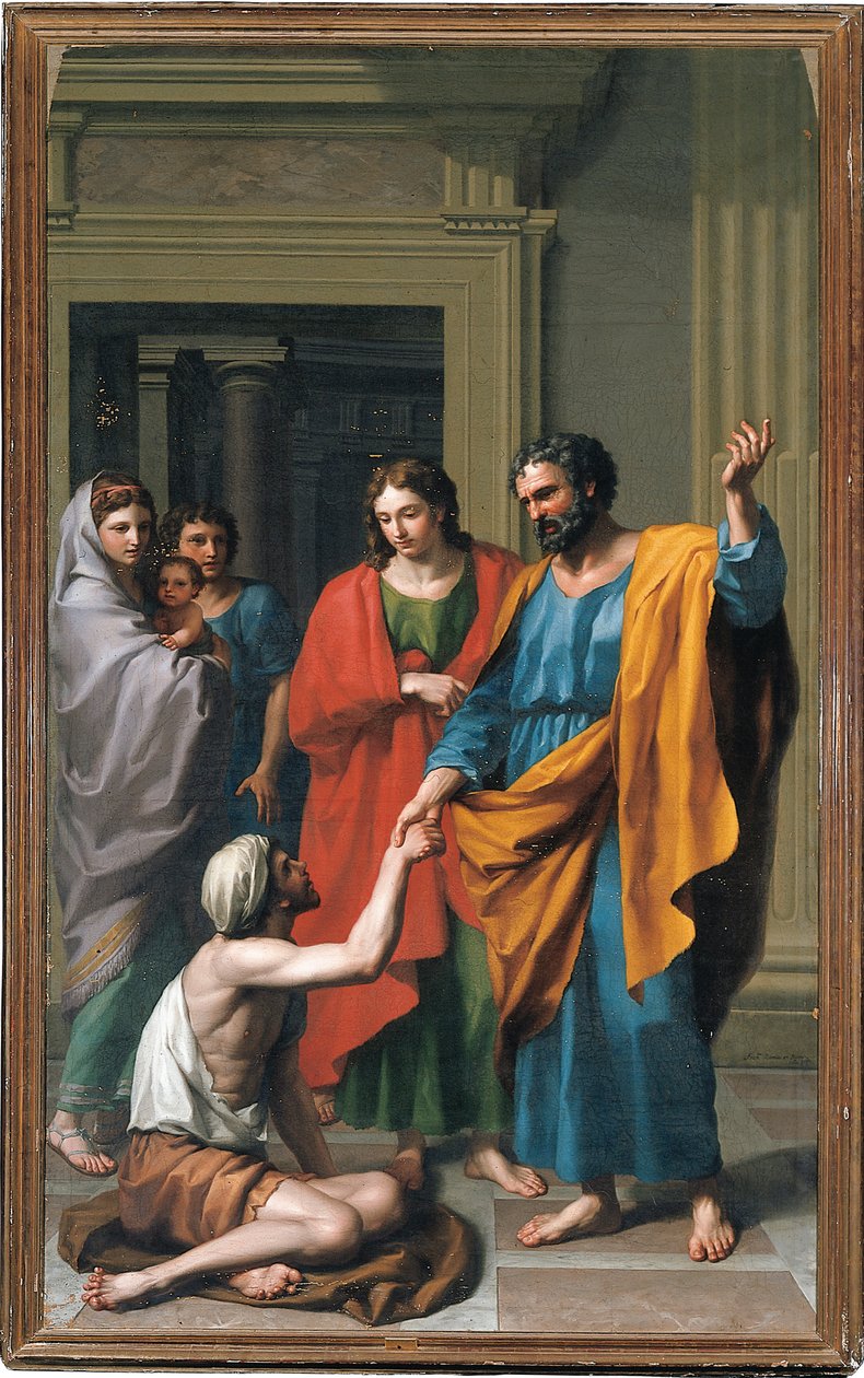 São Pedro e São João Curando o Paralítico, 1783 de Francisco Javier Ramos y Albertos