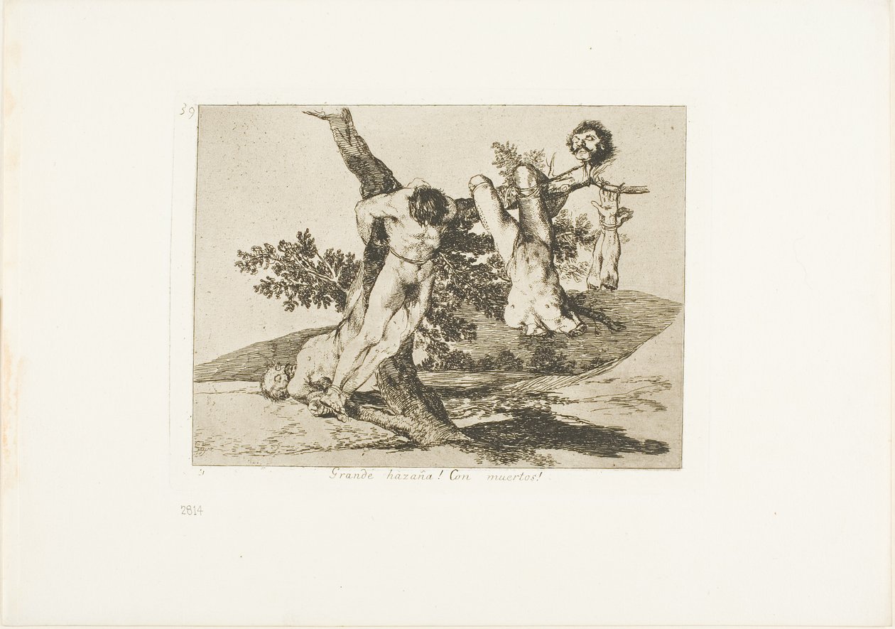 Um feito heroico! With Dead Men!, placa 39 de The Disasters of War de Francisco Jose de Goya y Lucientes