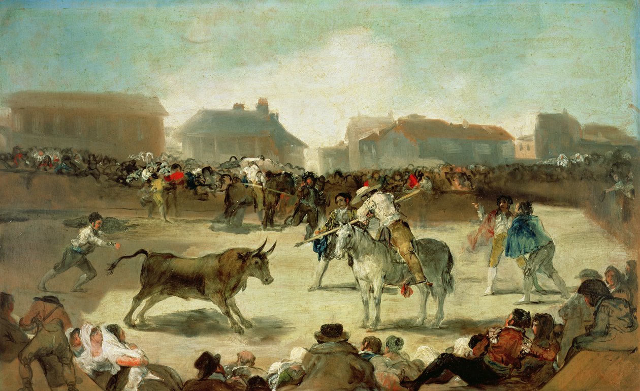 A Village Bullfight (óleo sobre tela) de Francisco de Goya