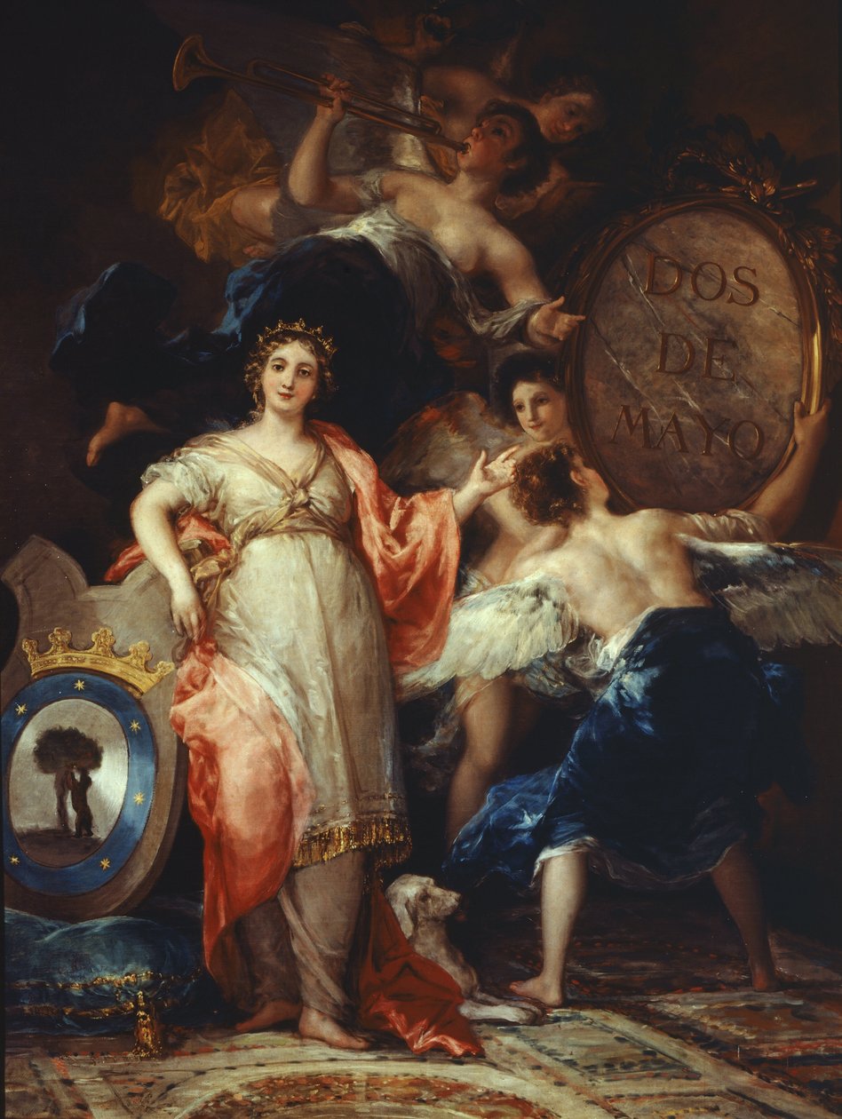 Alegoria da Cidade de Madrid (Espanha) - Óleo sobre tela de Francisco de Goya