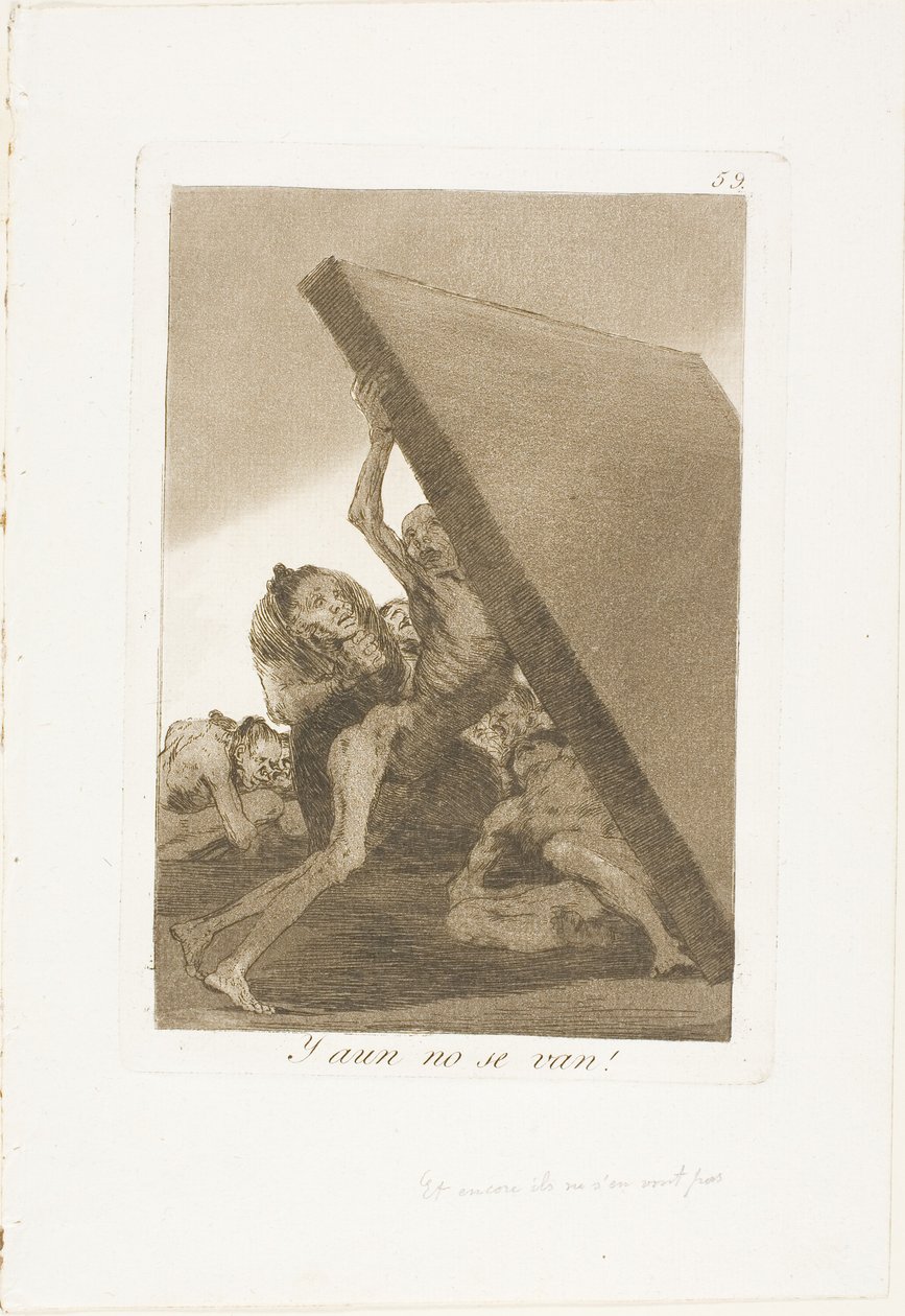 E mesmo assim eles não vão!, placa 59 de Los Caprichos de Francisco Jose de Goya y Lucientes