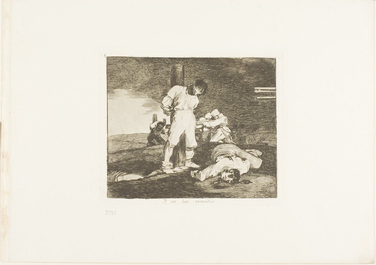 E não há nada a fazer, placa 15 de Os Desastres da Guerra de Francisco Jose de Goya y Lucientes