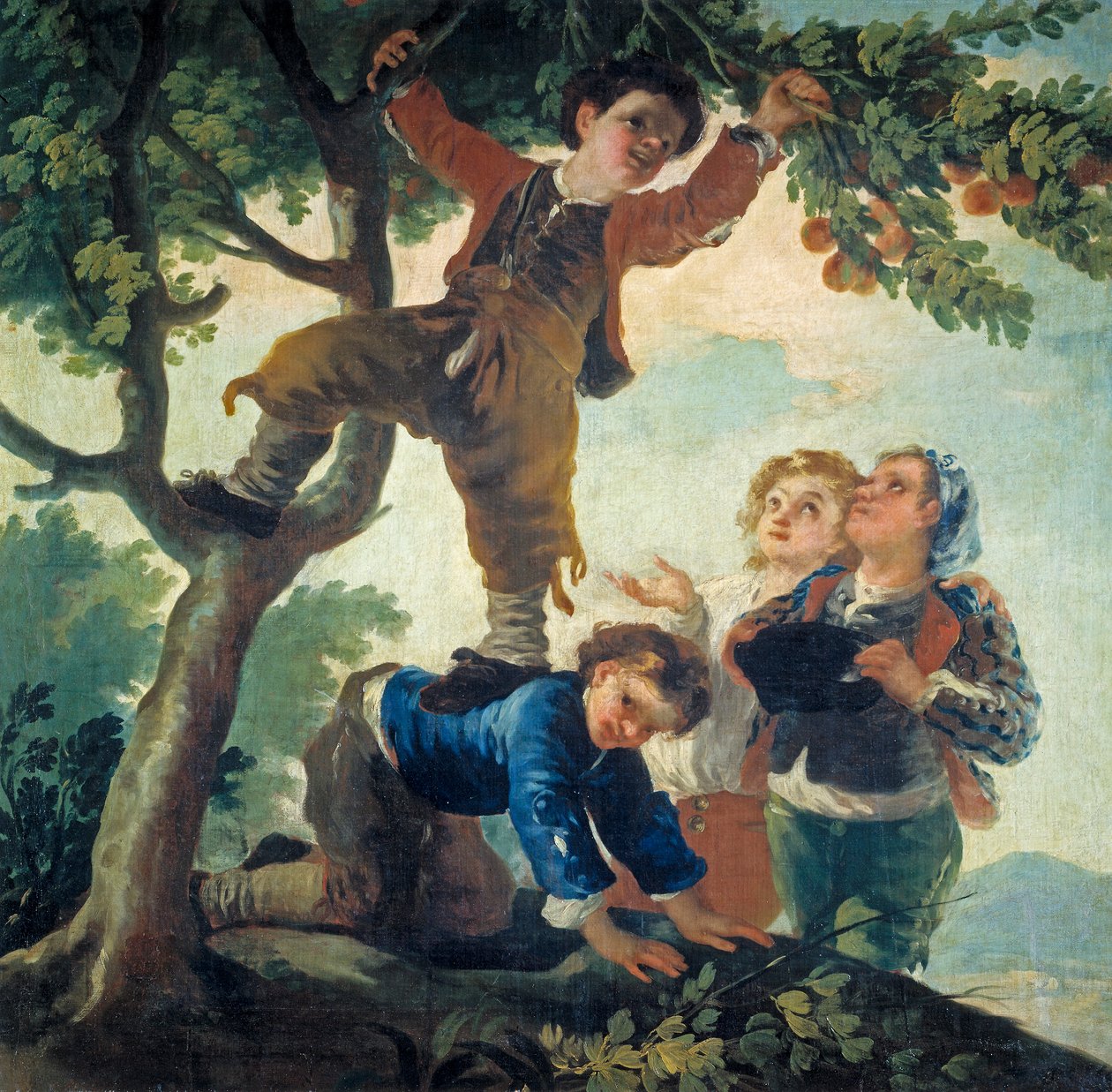 Meninos colhendo frutas de Francisco de Goya