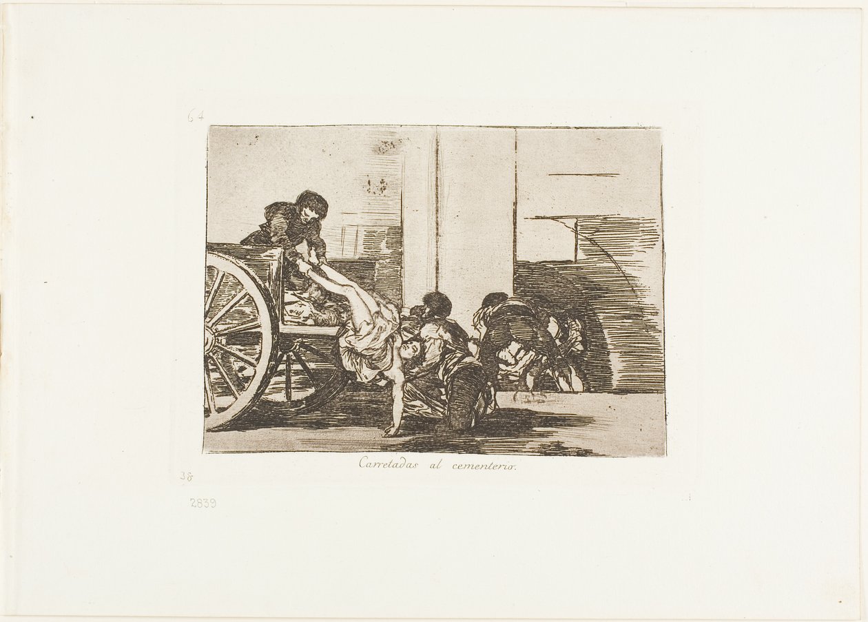 Cargas para o cemitério, placa 64 de The Disasters of War de Francisco Jose de Goya y Lucientes