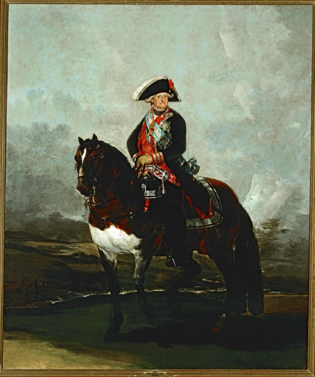 Carlos IV a cavalo ... (pintura sobre tela) de Francisco Jose de Goya y Lucientes