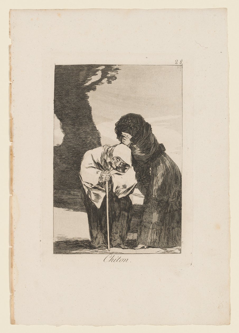 Chiton, placa de "Los Caprichos", 1799 de Francisco de Goya