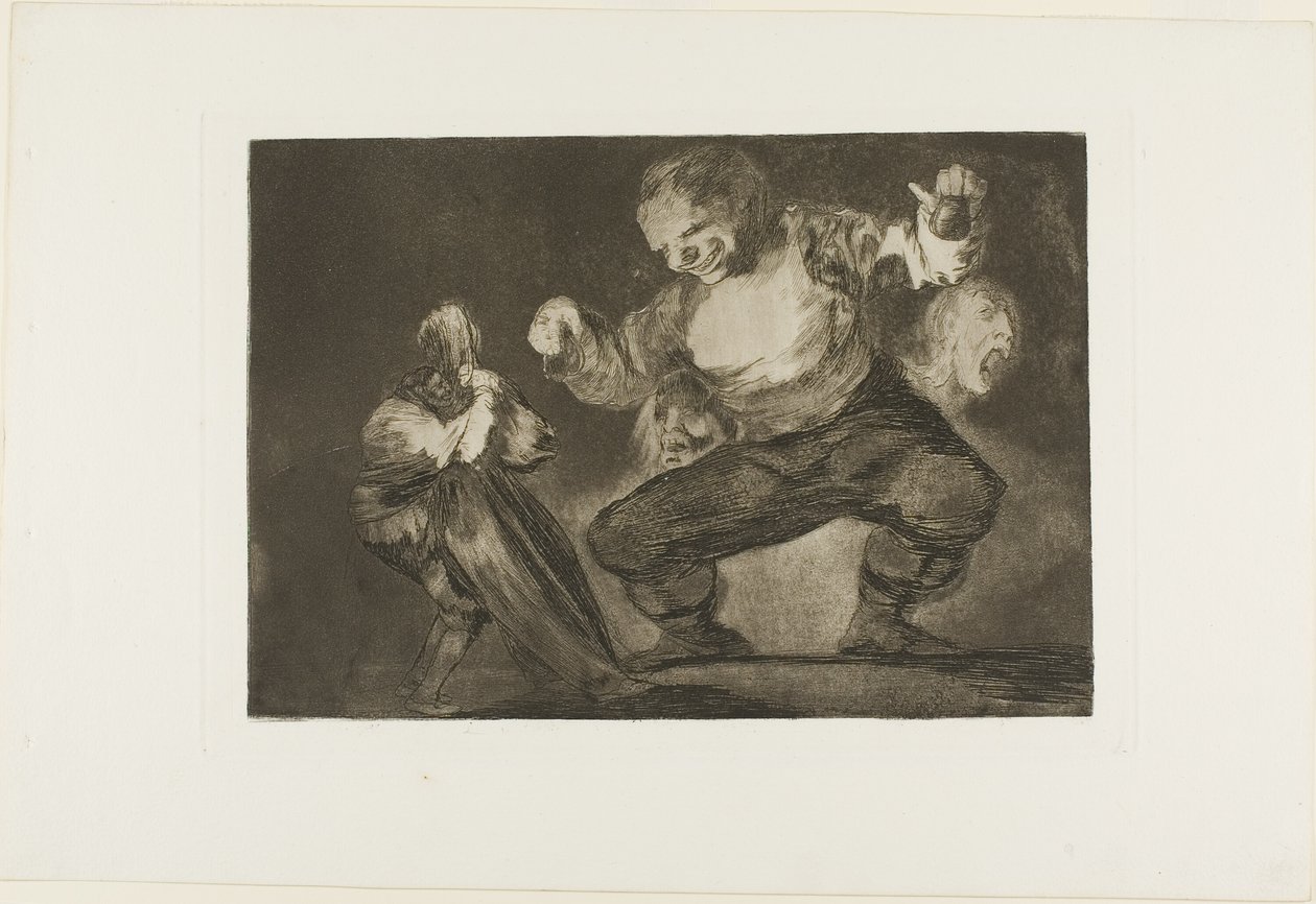 Dancing Giant, de Disparates, publicado como placa 4 em Los Proverbios de Francisco Jose de Goya y Lucientes