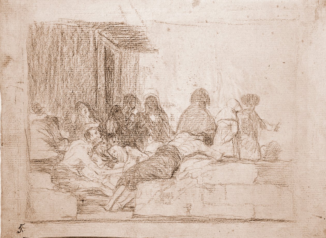 Destres da guerra: Reclamações vaidosas (desenho preparatório de Francisco de Goya