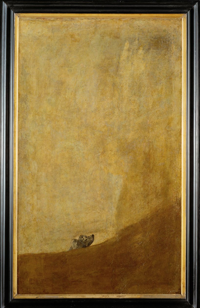 Cão, meio submerso (pintura sobre tela) de Francisco Jose de Goya y Lucientes