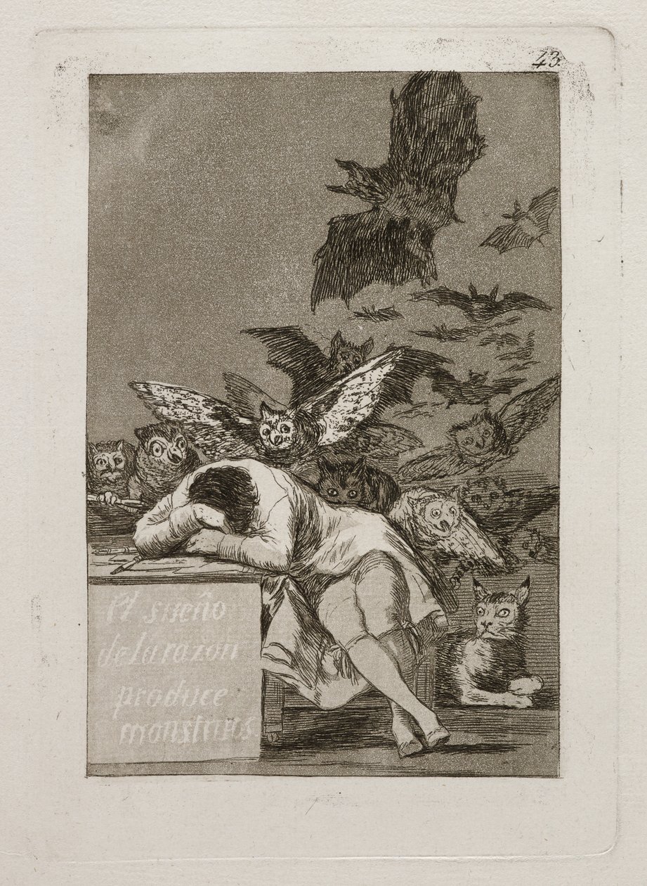 El Sueño De La Razon Produce Monstruos (O Sonho da Razão Produz Monstros) de Francisco Jose de Goya y Lucientes