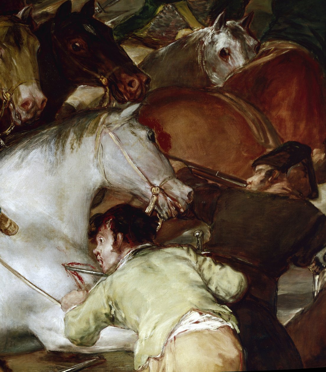El dos de Mayo (2 de Maio) ou A carga dos Mamelucos. Detalhe (óleo sobre tela de Francisco de Goya