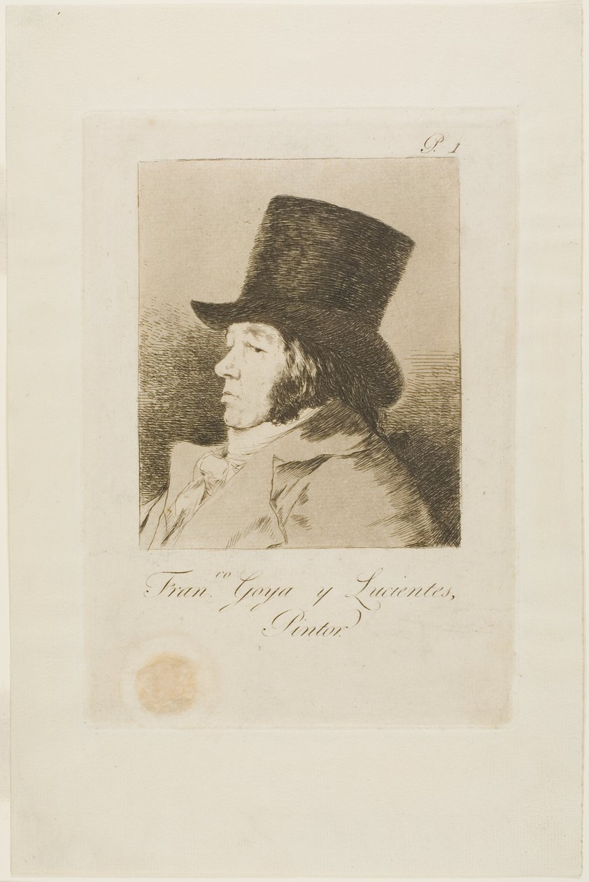 Francisco de Goya y Lucientes, Pintor, prato um de Los Caprichos de Francisco Jose de Goya y Lucientes