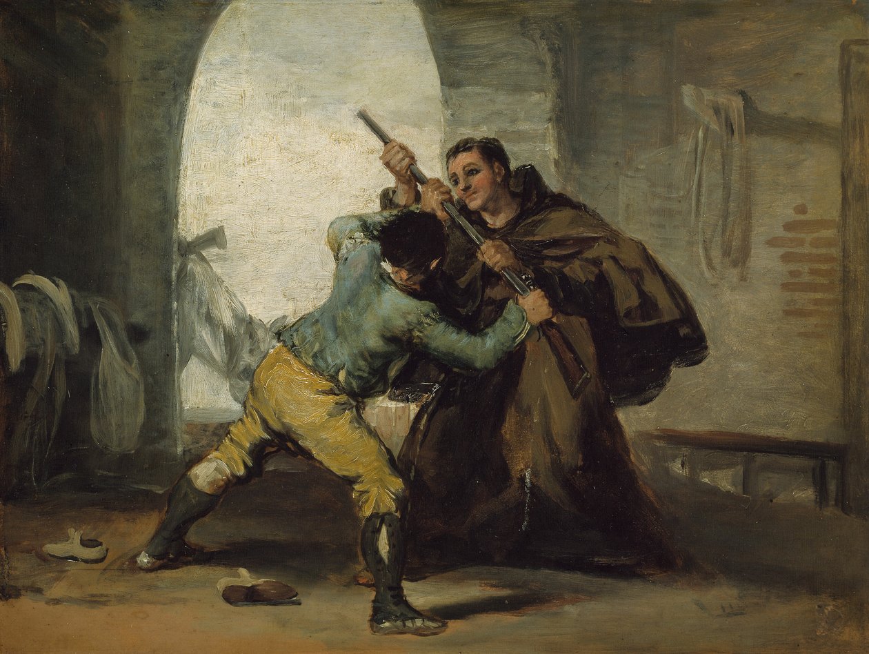 Frei Pedro tira a arma a El Maragato de Francisco Jose de Goya y Lucientes