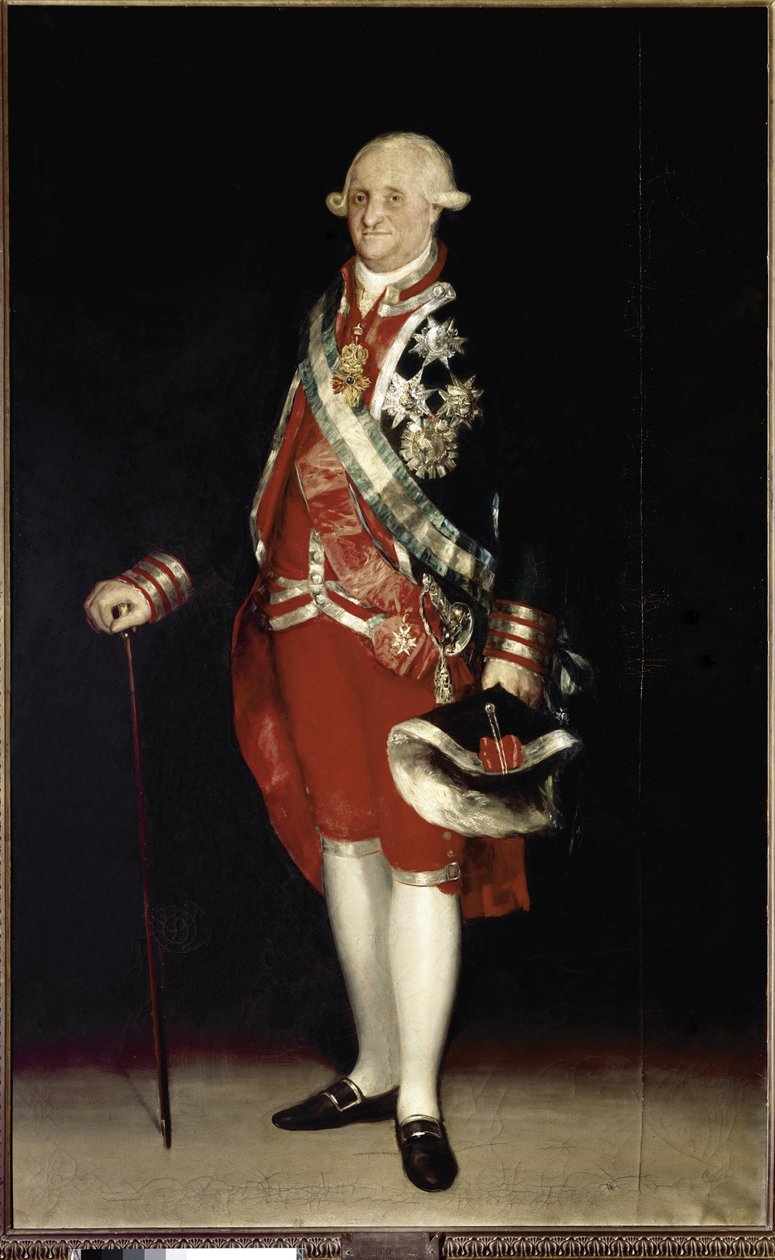Retrato completo de Carlos IV, Rei de Espanha. (óleo sobre tela de Francisco de Goya