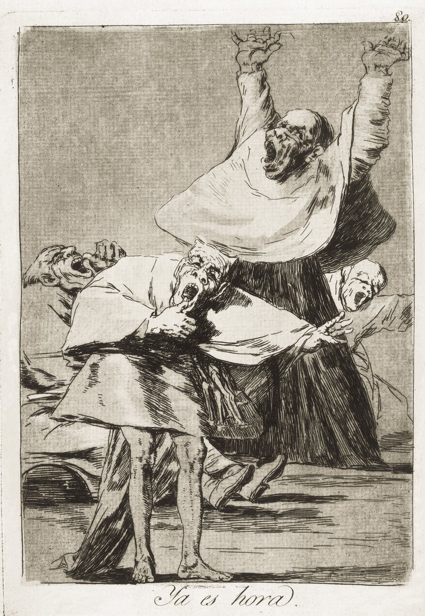 GOYA Y LUCIENTES, Francisco de (1746-1828). Chegou a hora. 1797-1799. (21 x 14