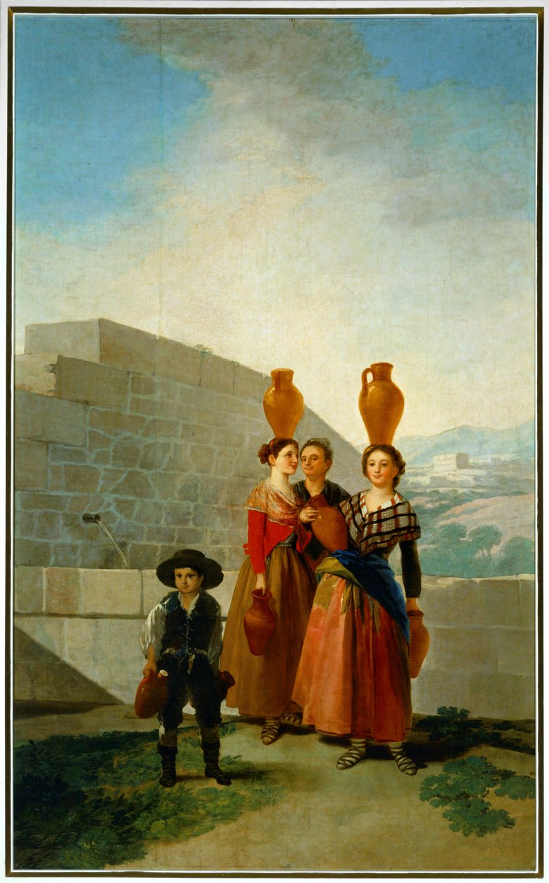 Raparigas carregando jarros de água ... (pintura sobre tela) de Francisco Jose de Goya y Lucientes