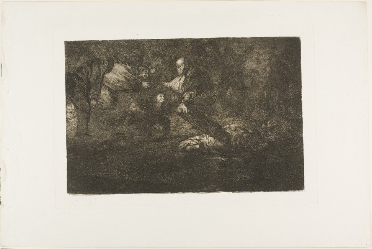 Deus os cria e eles se unem, placa 18 de Los Proverbios de Francisco Jose de Goya y Lucientes