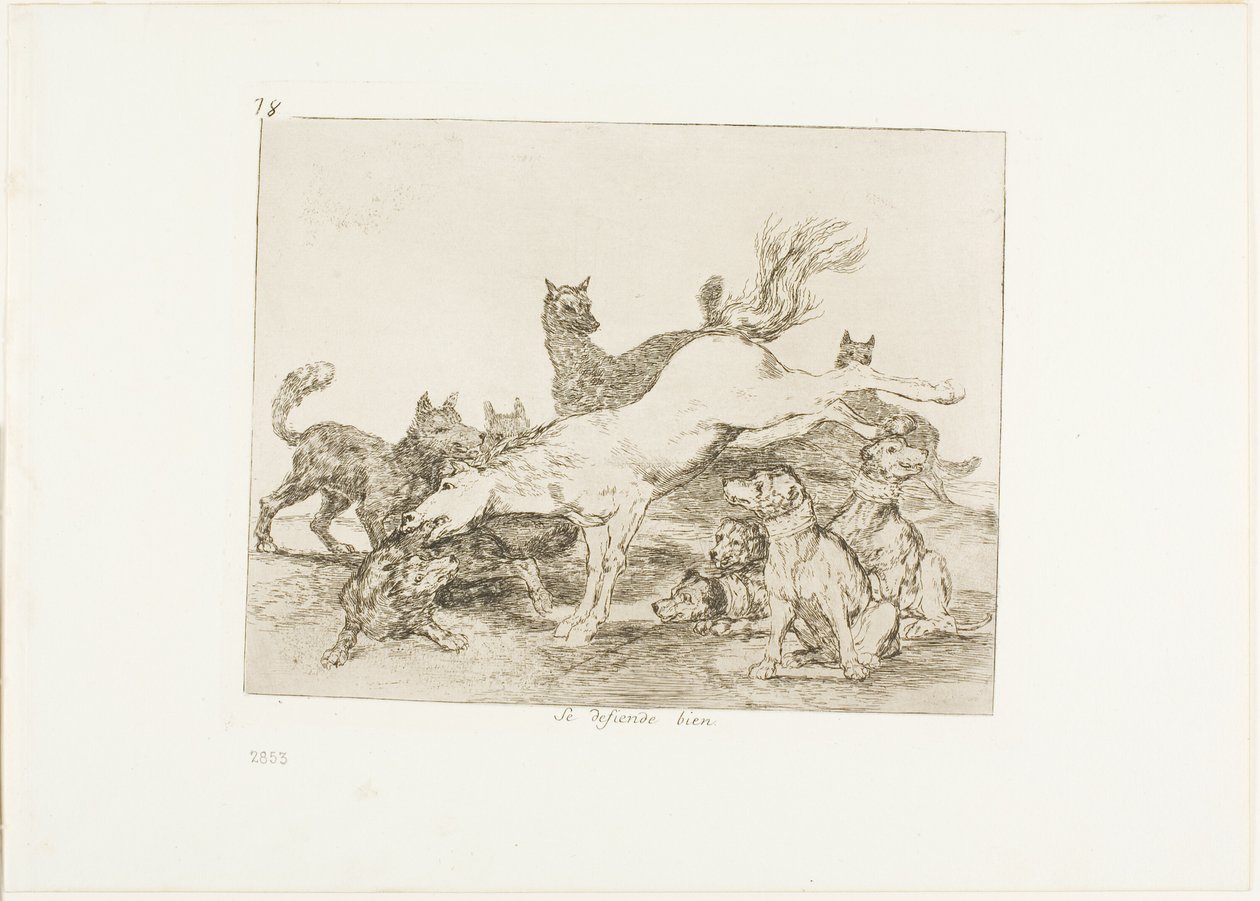 Ele se defende bem, placa 78 de The Disasters of War de Francisco Jose de Goya y Lucientes