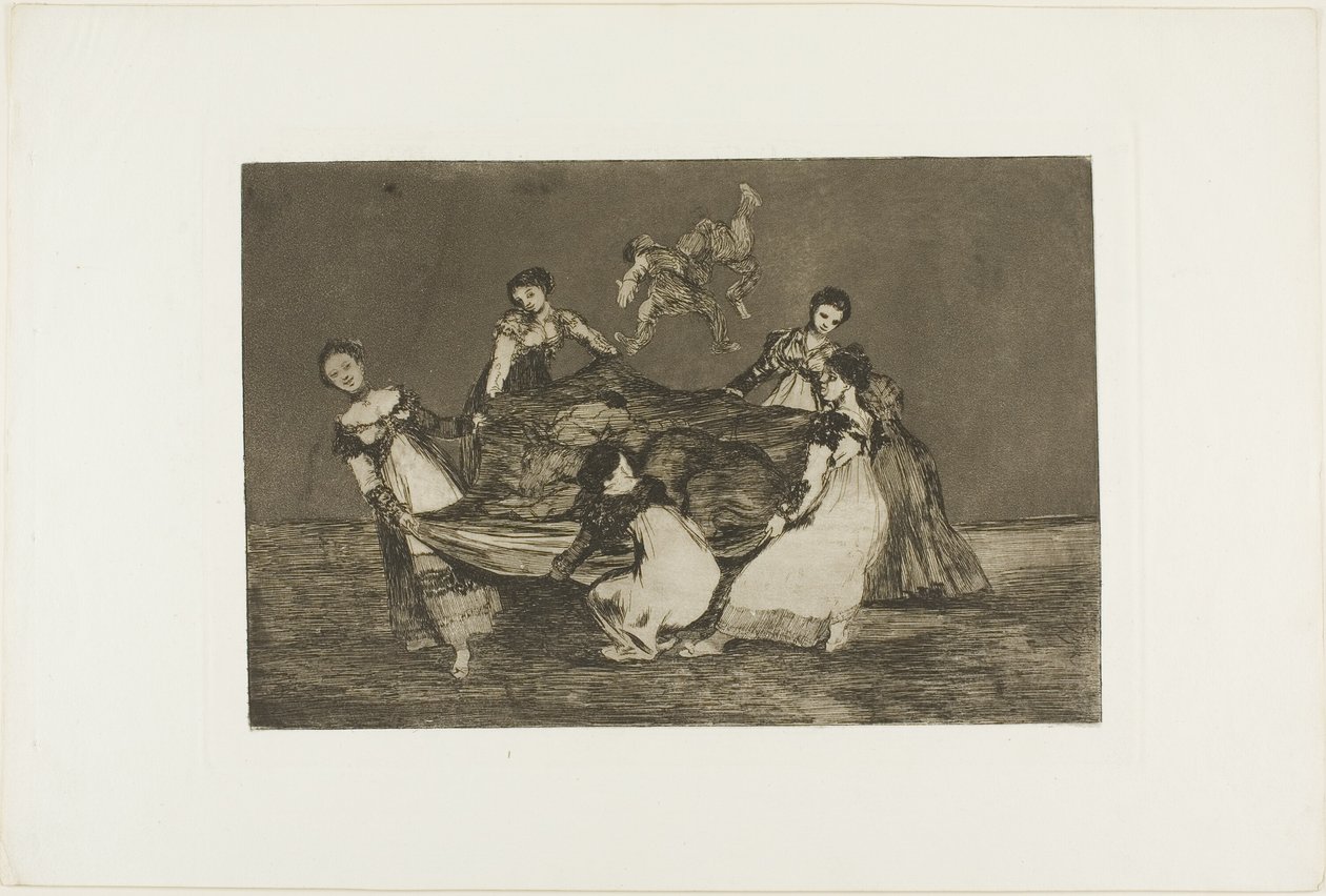 Mais pesado que um burro morto, prato um de Los Proverbios de Francisco Jose de Goya y Lucientes